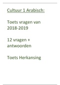 Cultuur 1 toets Arabisch HERKANSING 2018-2019