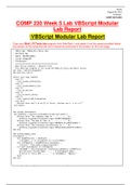 COMP 230 Week 5 Lab VBScript Modular Lab Report UPDATED