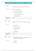 BIOS 242 Microbiology Week 4 Midterm Exam (50 Q/A) | (Newest 2020 ): Chamberlain College of Nursing 