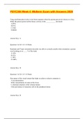 PSYC304 Week 4 -Midterm Exam with all the latest answers 2020.(100% verified).