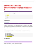 SOPHIA PATHWAYS Environmental Science milestone 1 Questions With All Latest Solutions  2020