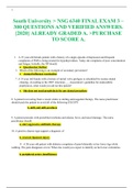 South University >NSG / NSG 6340 FINAL EXAM  – 300 QUESTIONS AND VERIFIED ANSWERS. {2020} ALREADY GRADED A. >PURCHASE TO SCORE A.