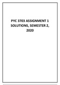 PYC 3703 ASSIGNMENT 1 SOLUTIONS SEMESTER 2 2020