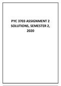 PYC 3703 ASSIGNMENT 2 SOLUTIONS SEMESTER 2 2020