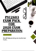 PYC2605 EXAM PACK 2020