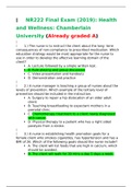 Chamberlain NR 222 Final Exam / Chamberlain NR222 Final Exam (latest): Health and Wellness: Chamberlain University (Already graded A) 