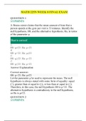 MATH 225 WEEK 8 FINAL EXAM / MATH225 WEEK 8 FINAL EXAM  | LATEST 2020:Chamberlain College of Nursing (100% SATISFACTIONS)