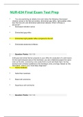 NUR 634 Advanced Health Assessment and Diagnostic Reasoning With Skills Lab - Final Exam Test Prep Latest 2020/2021, Graded A.