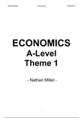 A* Alevel Notes Economics Themes/Units 1,3,4   FREE Definitions