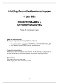 Proeftentamen + antwoordsleutel - Inleiding Gezondheidswetenschappen 