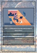 Unit 1: Communication and Employability Skills for IT - Assignment 1