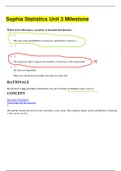 Metropolitan Community College, Omaha - STONE 3 Sophia Statistics Unit 3 Milestone Question And Answers_Download To Score An A.