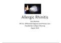 NR 511 Week 7 Allergic Rhinitis