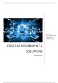 COS1512 ASSIGNMENT 1 SOLUTIONS SEMESTER 2 2020