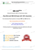 Microsoft Dynamics 365 Field Service Functional Consultant Associate MB-240 Practice Test, MB-240 Exam Dumps 2020 Update