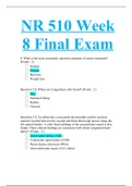 NR510 Week 8 Final Exam (version 4) / NR 510 Week 8 Final Exam (Latest 2020) :Leadership and the Role of the Advance Practice Nurse : Chamberlain College of Nursing (Updated in 2020, Already Graded A)