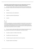 Sophia Milestone Adult Nursing (NUR 105) Med Surg test Latest Verified Questions and all Correct Answers with Explanations Chapter 54: Management of Patients with Kidney Disorders