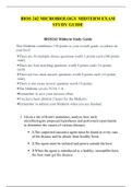 BIOS 242 MICROBIOLOGY MIDTERM EXAM STUDY GUIDE / BIOS242 MICROBIOLOGY MIDTERM EXAM STUDY GUIDE  (LATEST, 2020):Chamberlain College of Nursing|100% VERIFIED (GRADED A)