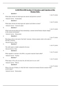 G150/PHA1500 Section 13 Structure and Function of the Human Body 