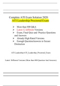 ATI Proctored Exams: Med Surg,  Leadership Management, Leadership Proctored, Community Health Proctored, Mental Health, Nutrition, Pediatric, Fundamentals, Pharmacology, Comprehensive Predictor,  Leadership Management,   Maternal Newborn, ( All Multiple V