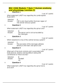 BSC 2346 Module -7 ,Quiz -7, Exam 2020, Solutions ,( version-3), BSC 2346: Human anatomy and physiology, Rasmussen College (A grade)