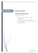 ELEMENTAIR BELASTINGRECHT: alle werkgroepen, hoorcolleges, samenvatting en oefententamens