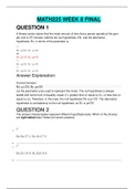 MATH 225N WEEK 8 FINAL EXAM (4 VERSIONS)/ MATH 225 WEEK 8 FINAL EXAM / MATH225 WEEK 8 FINAL EXAM (LATEST, 2020): CHAMBERLAIN COLLEGE OF NURSING |100% CORRECT ANSWERS, DOWNLOAD TO SCORE A|