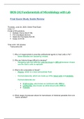 BIOS242 / BIOS 242: Fundamentals of Microbiology with Lab Final Exam Study Guide Review (Latest 2020) Chamberlain College Of Nursing