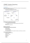 1ZM65 System Dynamics (2020) - Summary including formulas, example exam questions and exercises