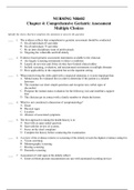 NURSING NR602 Chapter 4: Comprehensive Geriatric Assessment Multiple Choices