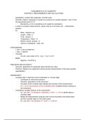 Fundamental Chemistry Outline- Chapter 2