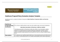 NURS 6050 Module 6 Assignment; Global Healthcare Comparison Matrix and Narrative Statement (Template 1 & 2)