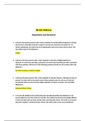 NR 601 Primary Care of the Maturing and Aged Family Practicum NR 601 Week 4 Midterm Exam (Practice Q and A) all Correct Verified and Graded A