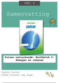 Samenvatting: Pulsar natuurkunde: Hoofdstuk 2; Bewegen en rekenen (VWO 4)