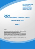 BNU1501 ASSIGNMENT 3 SEMESTER 2 OF 2020
