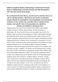 NR 503 Population Health, Epidemiology & Statistical Principles Week 3 Epidemiology of Chronic Disease and Risk Management Complete Solutions Graded A