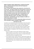 NR 503 Population Health, Epidemiology & Statistical Principles Week 4 Emerging Infectious Disease and Risk Management, Disease Causation Complete Solutions Graded A