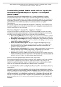 Samenvatting artikel Whom Must we Treat Equally for Educational Opportunity to be Equal? - Christopher Jencks, 1988. Master Orthopedagogiek, Rijksuniversiteit Groningen (RUG). Ethics in care and education. 