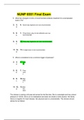         NUNP 6551 Final Exam,100% CORRECT