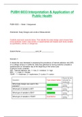 PUBH6033 / PUBH 6033: Interpretation & Application of Public Health Week 1 Assignment (Latest 2020)