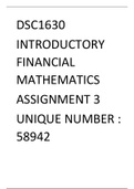 Dsc1630 Semester 2 Assignment 3