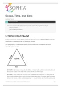 Sophia Tutorial Project Scope, Time, and Cost