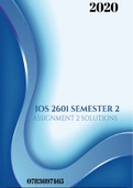 IOS2601 Assignment 2 Semester 2 2020