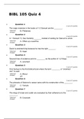 BIBL 105 QUIZ - 4 EXAM (3 VERSIONS), Correct Question Answers, BIBL 105:  OLD  TESTAMENT SURVEY,LIBERTY UNIVERSITY, (100% Verified Answers)