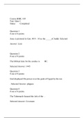 BIBL 105 QUIZ - 1,QUIZ-2,QUIZ-3,QUIZ-4(EACH 3 OR MORE VERSIONS), Correct Question Answers, BIBL 105: OLD TESTAMENT SURVEY,LIBERTY UNIVERSITY, (100% Verified Answers)