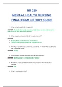 NR320 / NR 320 MENTAL HEALTH NURSING EXAM 1/2/3 FINAL  LATEST 2020/2021