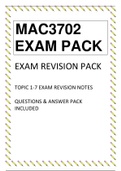 MAC3702, FAC3702 & AUE2602 EXAM REVISION