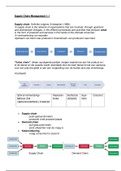 Supply Chain Management aantekeningen periode 3 en 4 F&B
