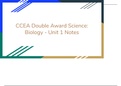 CCEA Double Award Science_ Biology - Unit 1 Notes