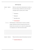 Chamberlain College of Nursing NR507 Week 8 Final Exam ( Version 1, 75 Q/A) / NR 507 Week 8 Final Exam (Newest 2020): Advanced Pathophysiology